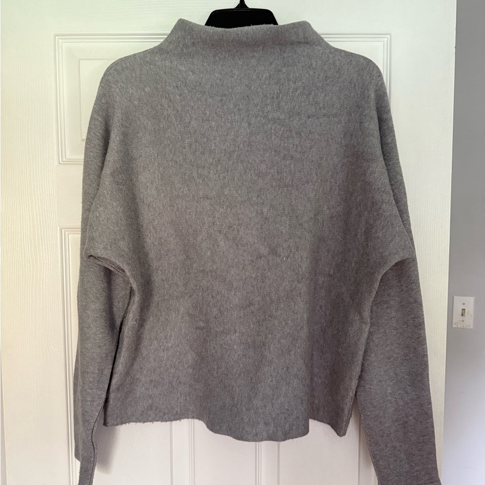 Tahari Light Gray MockNeck Sweater